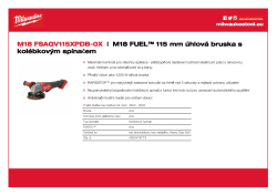 MILWAUKEE M18 FUEL™ 115 mm úhlová bruska s kolébkovým spínačem 4933478773 A4 PDF
