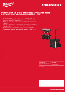 MILWAUKEE Sada PACKOUT™ s pojízdnou zásuvkou 3 ks 4932498984 A4 PDF