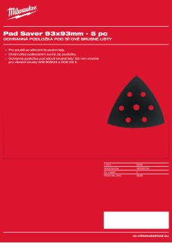 MILWAUKEE Pad Savers 4932500194 A4 PDF