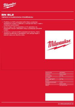 MILWAUKEE Čepice s fleecovou podšívkou - černá 4932499424 A4 PDF