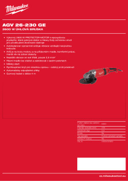 MILWAUKEE 2600 W 230 mm úhlová bruska s AVS 4933402360 A4 PDF