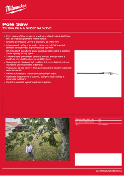 MILWAUKEE Tyčová pila a nůžky na větve 4932498626 A4 PDF