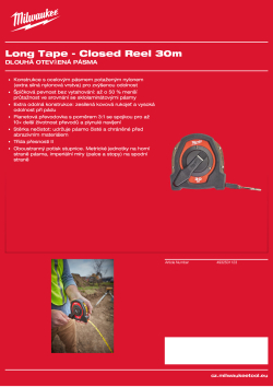 MILWAUKEE Long Open Tapes 4932501123 A4 PDF