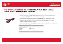 MILWAUKEE M18 FUEL™ ONE-KEY™ 125 mm úhlová bruska s kolébkovým spínačem 4933478434 A4 PDF
