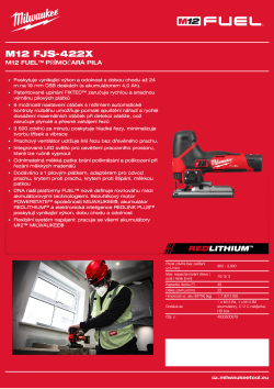 MILWAUKEE M12 FUEL™ přímočará pila 4933500575 A4 PDF