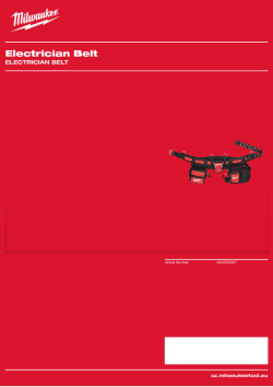 MILWAUKEE Electrician Belt 4932500307 A4 PDF