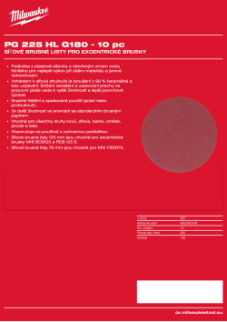 MILWAUKEE Power Grid Mesh Sanding Sheets for Random Orbital Sanders 4932500189 A4 PDF