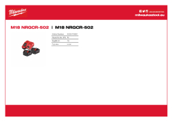MILWAUKEE M18™ sada odolných akumulátorů a nabíječky 4932479831 A4 PDF