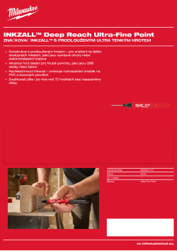 MILWAUKEE Značkovač INKZALL™ s prodlouženým ultra tenkým hrotem 4932501147 A4 PDF