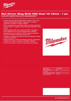 MILWAUKEE Dvojitý nástrčný klíč 10–13 mm (1 ks) 4932493345 A4 PDF