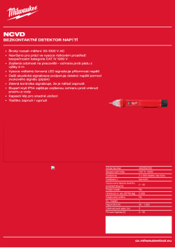 MILWAUKEE Bez­kontaktní detektor napětí 4933500160 A4 PDF
