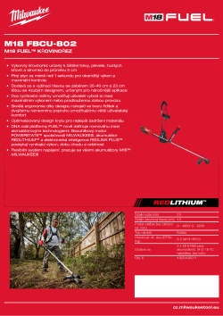 MILWAUKEE M18 FUEL™ křovinořez 4933499211 A4 PDF