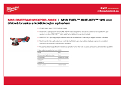 MILWAUKEE M18 FUEL™ ONE-KEY™ 125 mm úhlová bruska s kolébkovým spínačem 4933478435 A4 PDF