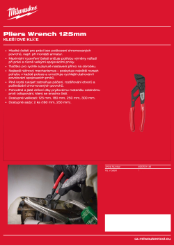 MILWAUKEE Klešťový klíč 125 mm 4932501148 A4 PDF