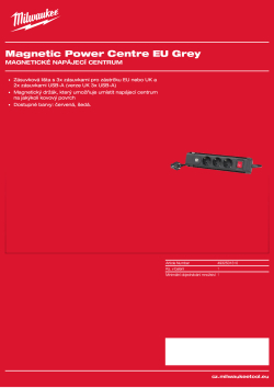 MILWAUKEE Magnetické napájecí centrum šedá 4932501310 A4 PDF
