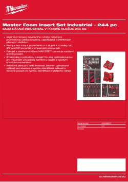 MILWAUKEE Sada nářadí Industrial v pěnové vložce 244 ks 4932499475 A4 PDF
