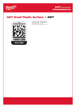 MILWAUKEE AIDT – pro malé plastové povrchy 4932480559 A4 PDF