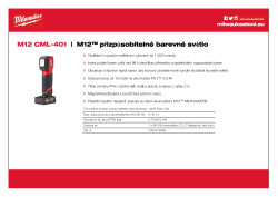 MILWAUKEE M12™ detailingové světlo 4933479366 A4 PDF
