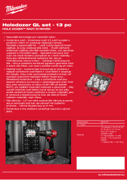MILWAUKEE Hole Dozer™ Quik Lok™ sada děrovek 13 ks 49224772 A4 PDF
