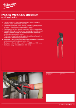 MILWAUKEE Klešťový klíč 300 mm 4932501151 A4 PDF
