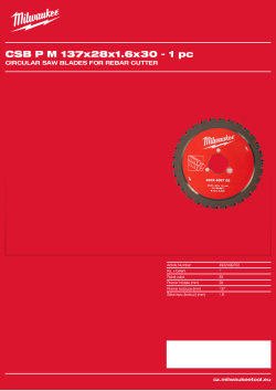 MILWAUKEE Kotouč pro řezačku betonářské výztuže 4932499702 A4 PDF