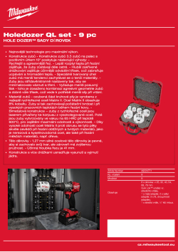 MILWAUKEE Hole Dozer™ Quik Lok™ sada děrovek 9 ks 49224771 A4 PDF