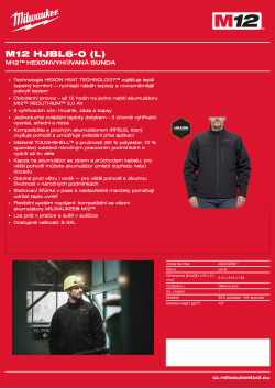 MILWAUKEE M12™ vyhřívaná bunda černá 4932493821 A4 PDF