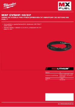 MILWAUKEE Hřídel vibrátoru 10 m/ 57 mm 4932498139 A4 PDF
