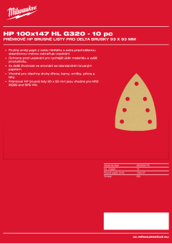 MILWAUKEE High Performance Sanding Sheets for Delta Sanders 4932500178 A4 PDF