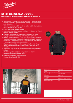 MILWAUKEE M12™ vyhřívaná mikina s kapucí černá 4932499191 A4 PDF