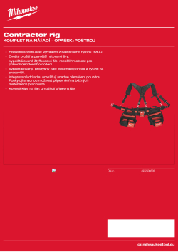 MILWAUKEE Komplet na nářadí - opasek+postroj 4932500306 A4 PDF