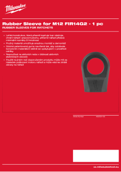 MILWAUKEE Rubber Sleeves for Ratchets 4932501100 A4 PDF
