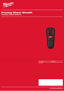 MILWAUKEE Pouzdro na zahradní nůžky 4932498627 A4 PDF