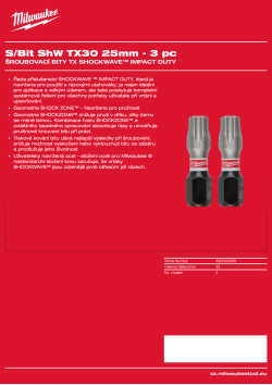 MILWAUKEE Shockwave bits TX 4932500366 A4 PDF