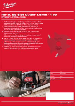 MILWAUKEE Drážkovací fréza 1,5 mm 4932500984 A4 PDF