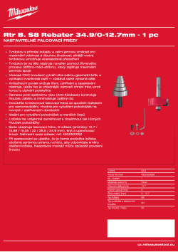 MILWAUKEE Falcovací fréza, stopka 8 mm, 34,9 mm / 0–12,7 mm – 1 ks 4932500999 A4 PDF