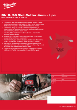 MILWAUKEE Drážkovací fréza 4 mm 4932500990 A4 PDF