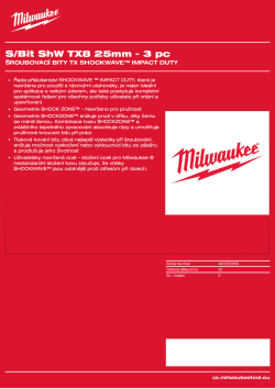 MILWAUKEE Shockwave bits TX 4932500359 A4 PDF