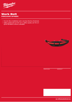 MILWAUKEE Work belt 4932500127 A4 PDF