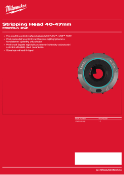 MILWAUKEE Odizolovací hlavice 40-47 mm 4932499281 A4 PDF