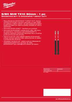 MILWAUKEE Shockwave bits TX 4932500233 A4 PDF
