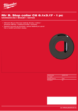 MILWAUKEE Dorazová objímka C6, 6,1 × 3,17 mm – 1 ks 4932501180 A4 PDF