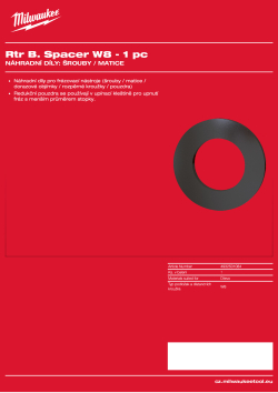 MILWAUKEE Distanční kroužek W8 – 1 ks 4932501084 A4 PDF