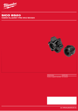 MILWAUKEE Vodící kluzáky pro M12 SICO20 4932501264 A4 PDF