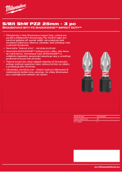 MILWAUKEE Shockwave bits PZ 4932500356 A4 PDF