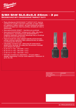 MILWAUKEE Shockwave bits SL 4932500387 A4 PDF