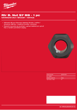 MILWAUKEE Matice S7 M8 – 1 ks 4932501081 A4 PDF