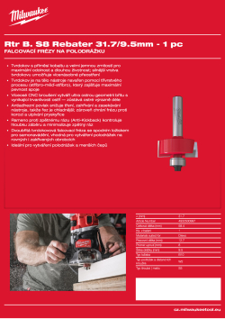 MILWAUKEE Falcovací fréza, stopka 8 mm, 31,7 / 9,5 mm – 1 ks 4932500997 A4 PDF