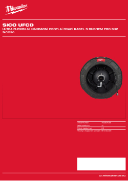 MILWAUKEE Ultra flexibilní náhradní protlačovací kabel s bubnem pro M12 SICO20 4932501258 A4 PDF