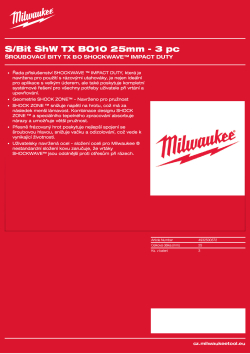 MILWAUKEE Shockwave bits TX BO 4932500372 A4 PDF